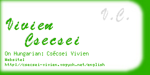 vivien csecsei business card